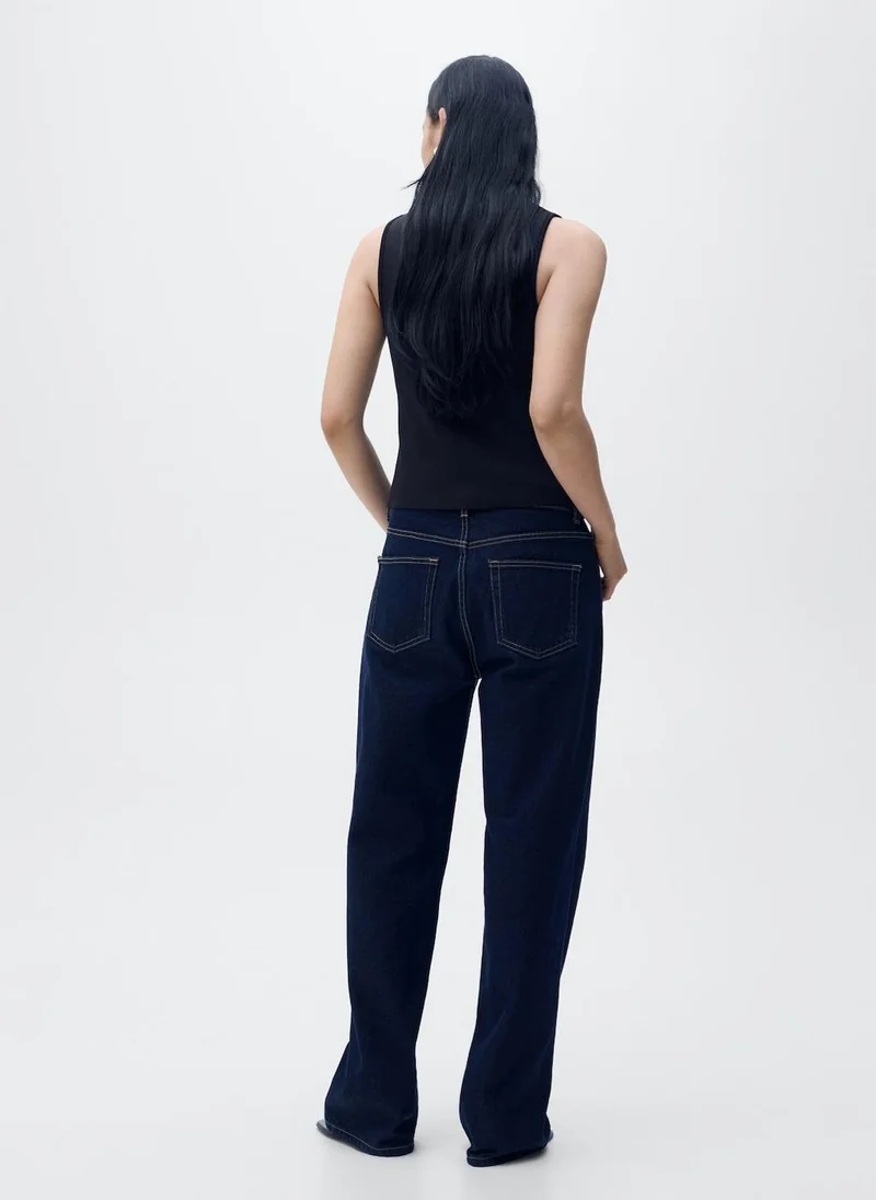 مانجو Knitted Waistcoat With Jewel Buttons