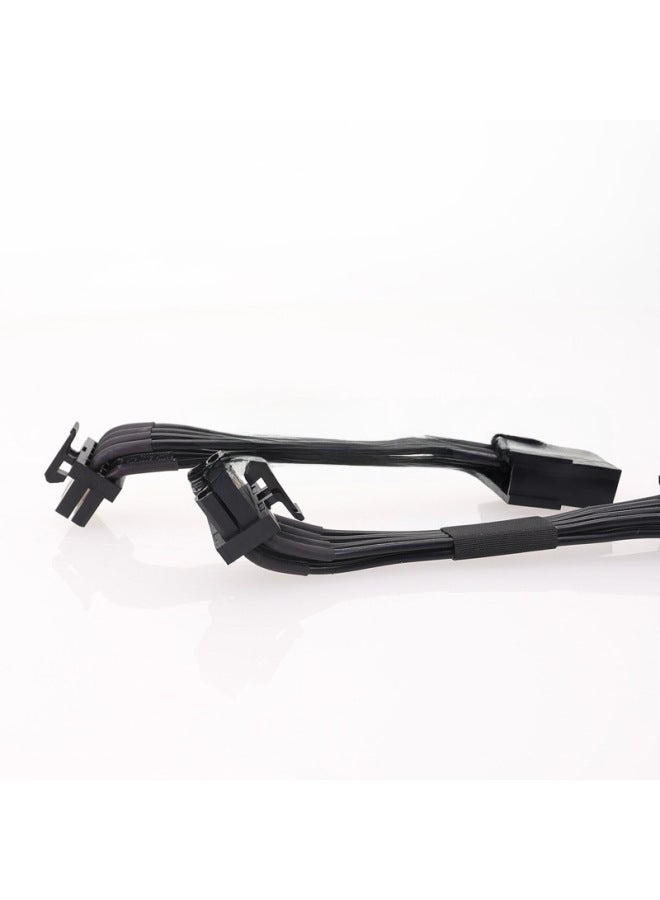 245-GPU Graphics Card Conversion Line Steering Line 8p Female/8p Male 90 Degree Elbow Black Ribbon Graphics Card Elbow Line-Color:8PIN-positive Elbow-Length:10CM  - Image 3