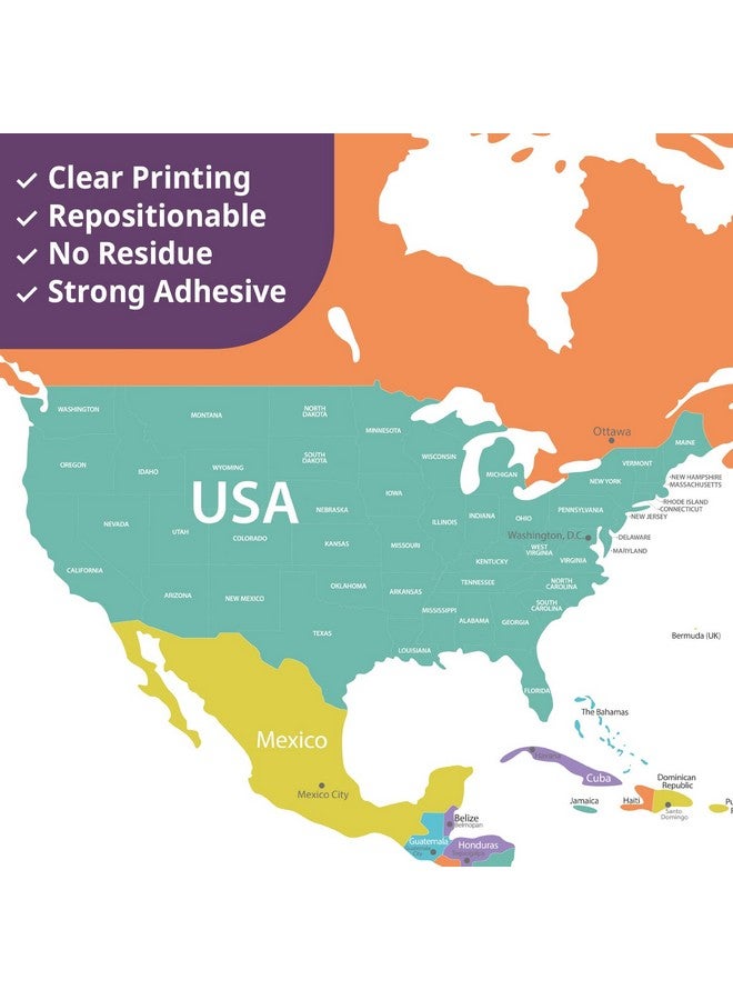 ديكو وال ملصقات حائط ملونة لخريطة العالم من DECOWALL DL3-2302، لوحة فنية، ديكور نسيجي، تاريخي، كبير الحجم للأطفال، السفر، الحمام، الاستمتاع، ورق جدران، منزل عتيق، غرفة المعيشة، غرفة النوم، حضانة الأطفال - Image 4