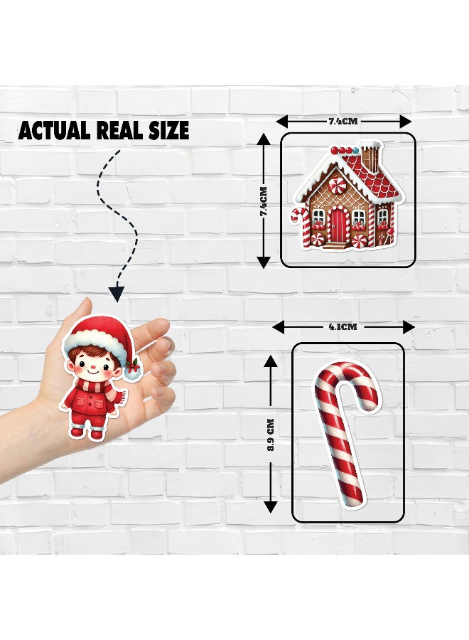 Christmas Fridge Magnets Set of 10 – Festive Decorative Magnets with Santa, Snowflakes, Christmas Trees & Holiday Designs for Refrigerator, Kitchen, and Home Décor, Perfect Seasonal Decorations for a Cozy Christmas Atmosphere - Image 3