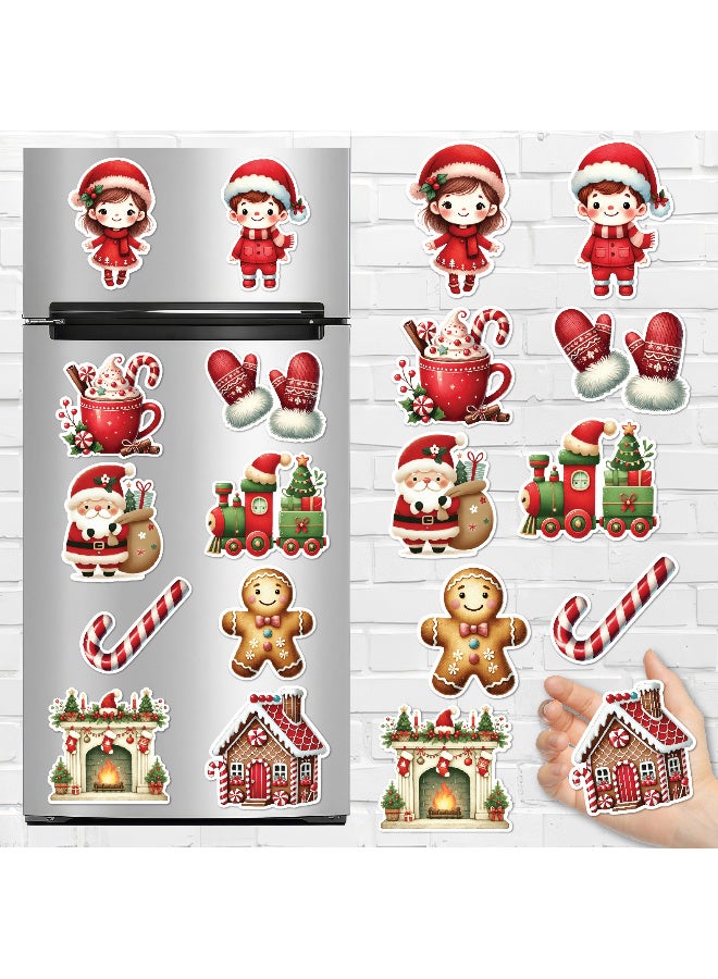 Christmas Fridge Magnets Set of 10 – Festive Decorative Magnets with Santa, Snowflakes, Christmas Trees & Holiday Designs for Refrigerator, Kitchen, and Home Décor, Perfect Seasonal Decorations for a Cozy Christmas Atmosphere - Image 1