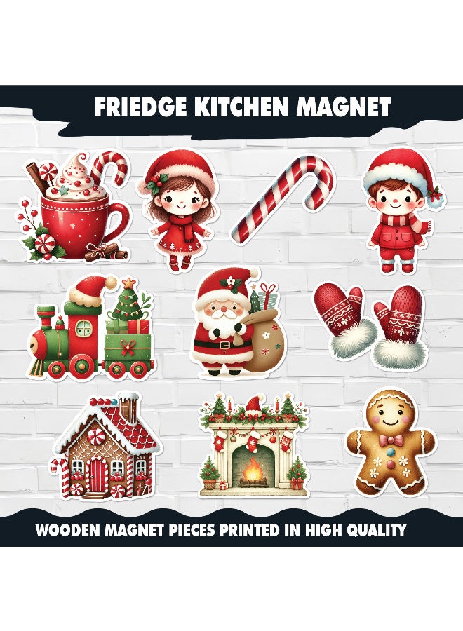 Christmas Fridge Magnets Set of 10 – Festive Decorative Magnets with Santa, Snowflakes, Christmas Trees & Holiday Designs for Refrigerator, Kitchen, and Home Décor, Perfect Seasonal Decorations for a Cozy Christmas Atmosphere - Image 2