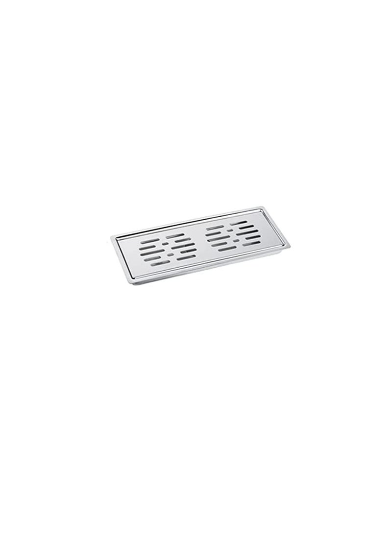 Stainless Steel Square Shaped Drainer With Striped Grate - Image 1