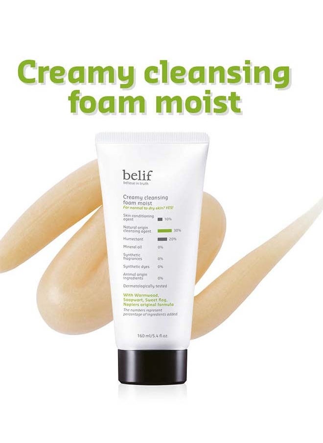 belif - Creamy Cleansing Foam Moist 160ml - Image 1