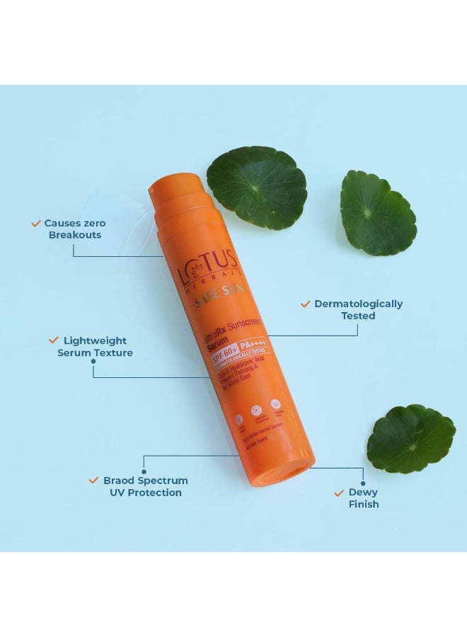 لوتس سيروم واقي من الشمس هيربالز ألتراركس سيروم واقي من الشمس بعامل حماية من الشمس بعامل حماية من الشمس 60+ PA++++ | لا طبقة بيضاء | لا ظهور حبوب | سيكا وهيالورونيك | تم اختباره من قبل أطباء الجلدية | 50 مل - Image 3