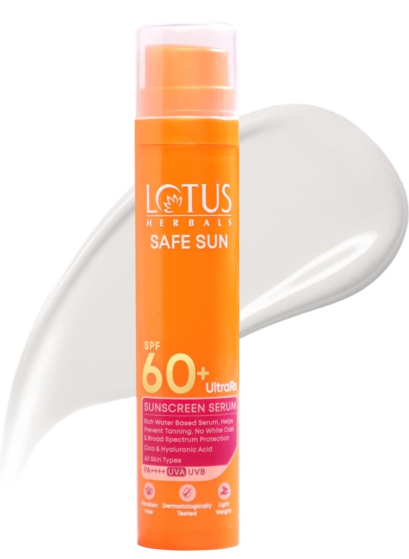 لوتس سيروم واقي من الشمس هيربالز ألتراركس سيروم واقي من الشمس بعامل حماية من الشمس بعامل حماية من الشمس 60+ PA++++ | لا طبقة بيضاء | لا ظهور حبوب | سيكا وهيالورونيك | تم اختباره من قبل أطباء الجلدية | 50 مل - Image 1