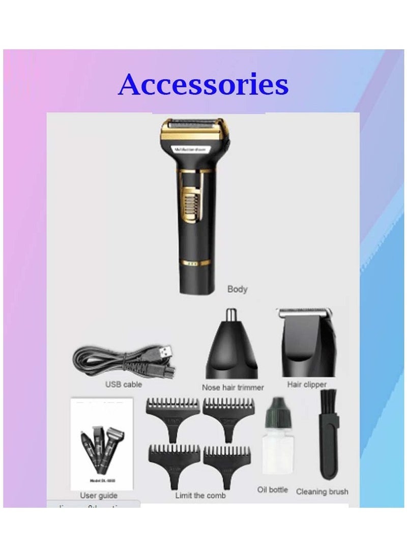 ELTRAZONE 3-in-1 Professional Hair Clippers for Men – Electric Hair Clipper, Nose Trimmer, and Eyebrow Grooming Kit with Durable Stainless Steel Blades – Cordless & Rechargeable Design for Precise, Comfortable, and Easy Grooming – Perfect for Home and Travel Use  - Image 2