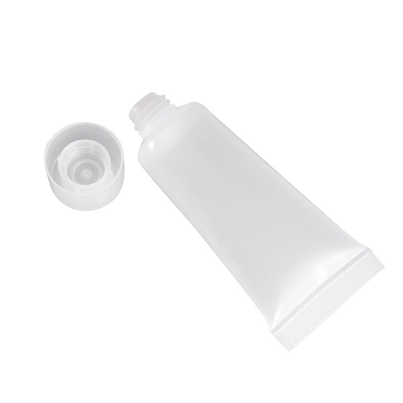 10ml Refillable Travel Bottles Disposable Leakproof Plastic Travel Tubes Sample Packing Jars Squeezable with Screw Cap for Body Lotion Shower Gel Shampoo Cleanser - Image 1