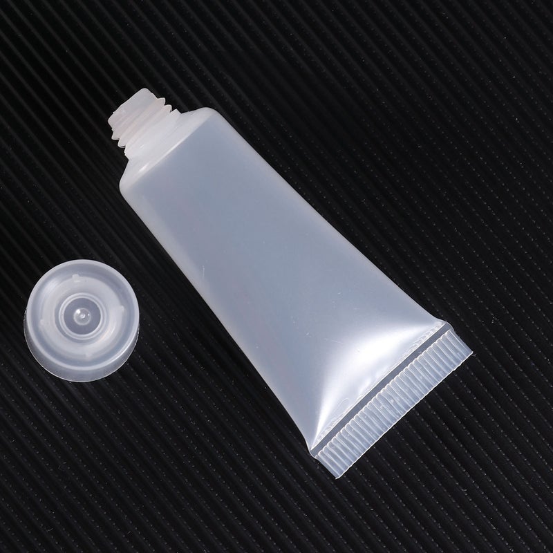 10ml Refillable Travel Bottles Disposable Leakproof Plastic Travel Tubes Sample Packing Jars Squeezable with Screw Cap for Body Lotion Shower Gel Shampoo Cleanser - Image 5