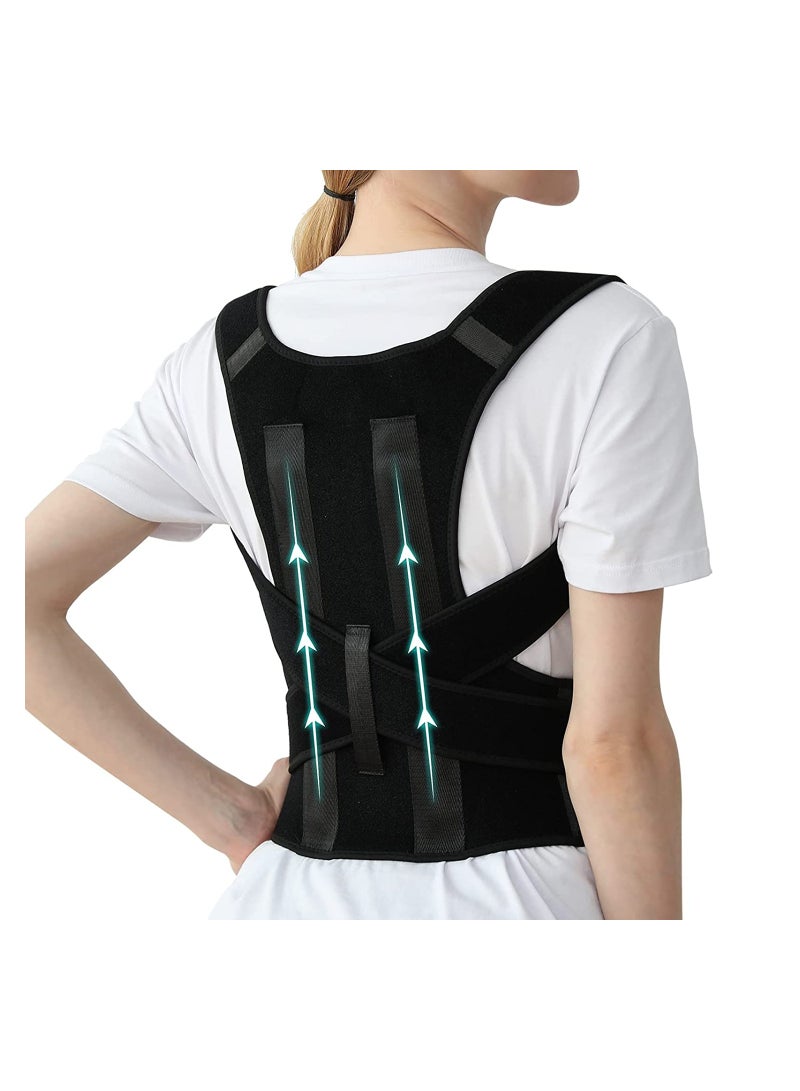 Adjustable Posture Corrector for Men and Women, Breathable Back Straightener for Clavicle Support and Pain Relief in Neck and Shoulders, Size L - Image 1