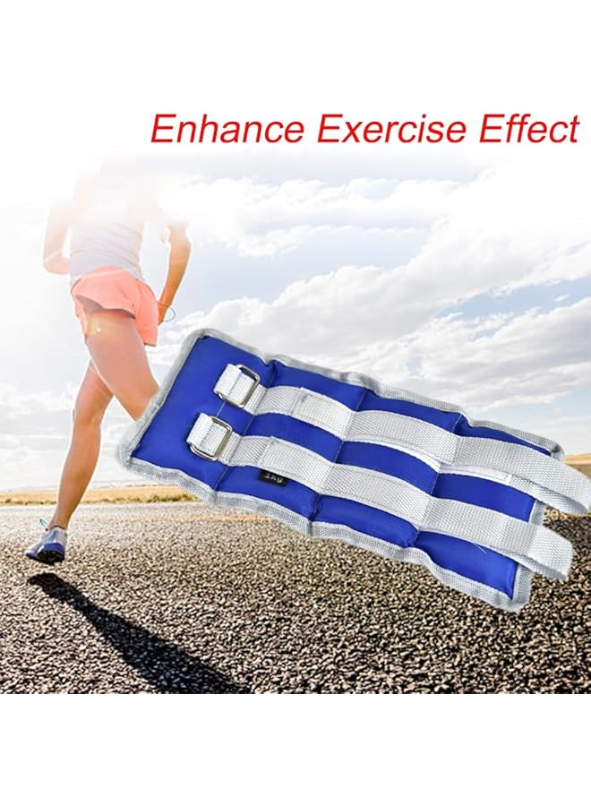 X spring Ankle Weights Set 2 PCS Adjustable Ankle Weights Strength Training Wrist and Wrist Weights Sets for Gym Fitness Workout and Runnin 4kg(8.8lb) Weighted Sandbag Wrist Weights Leg Weights - Image 5