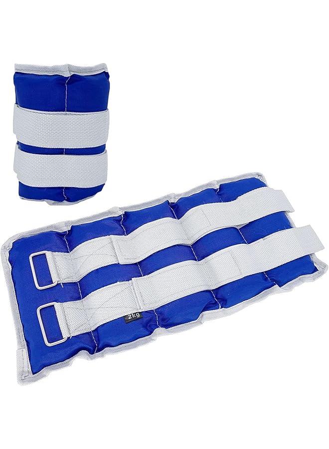 X spring Ankle Weights Set 2 PCS Adjustable Ankle Weights Strength Training Wrist and Wrist Weights Sets for Gym Fitness Workout and Runnin 4kg(8.8lb) Weighted Sandbag Wrist Weights Leg Weights - Image 1