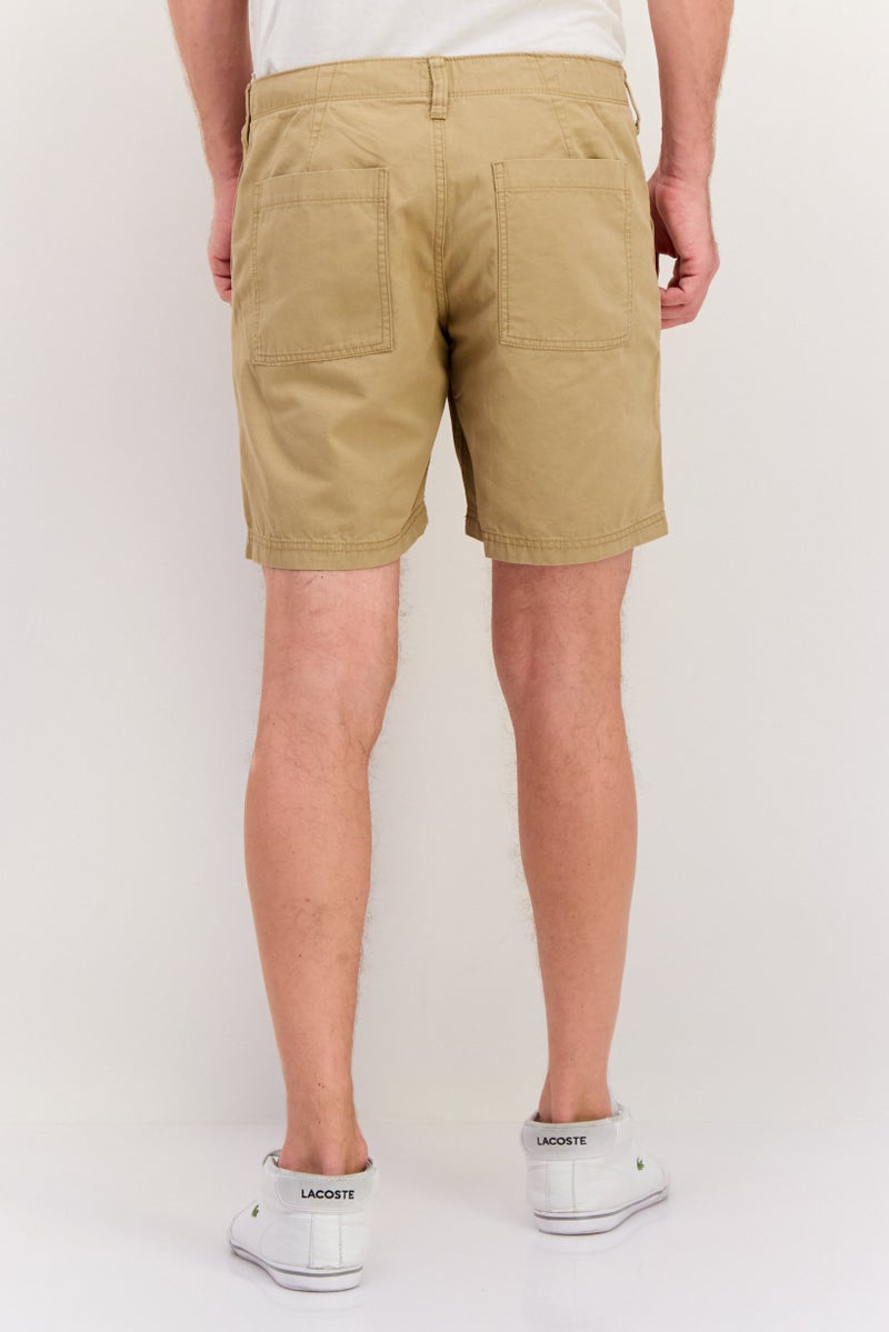 GAP Men Plain 7 Inseam Basic Shorts, Khaki - Image 2