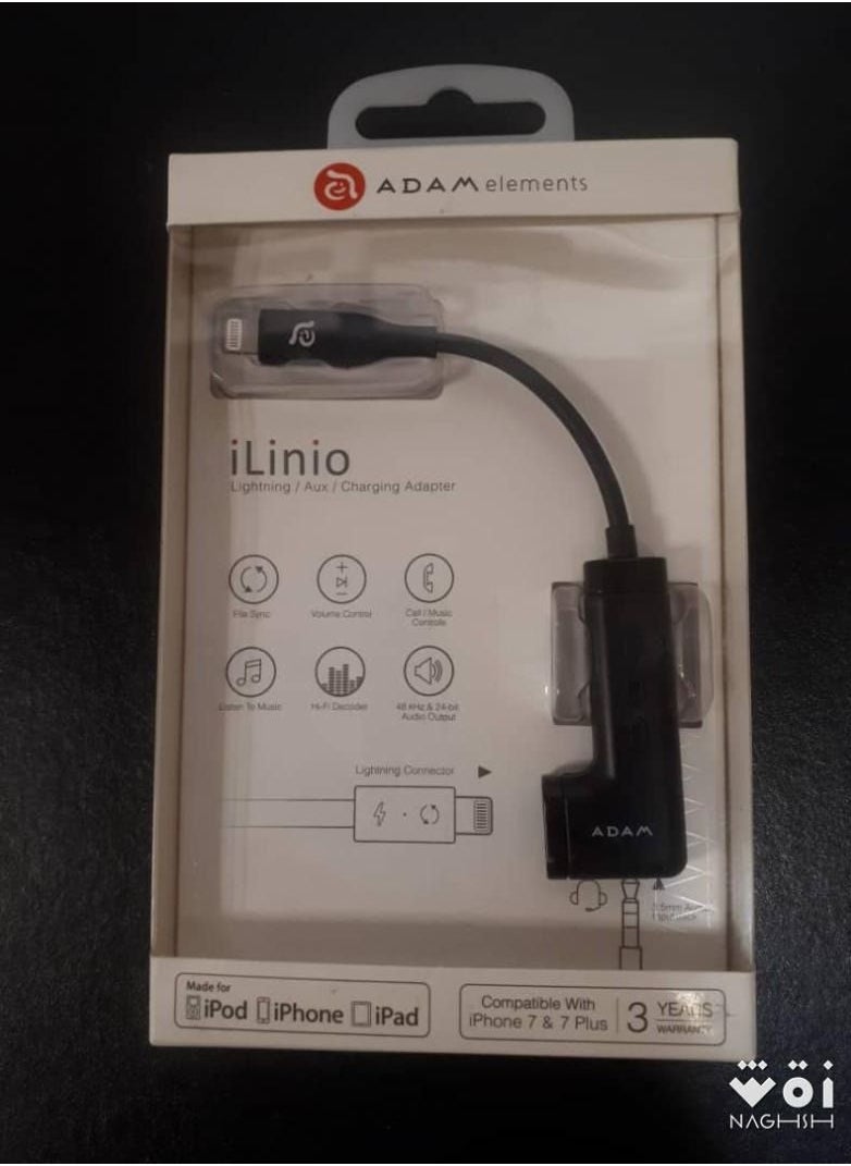 ADAM ELEMENTS ADAM ELEMENTS iLinio Lightning and Aux and Charging Adapter Black  - Image 2