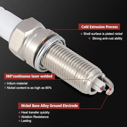 KacuYelin UF550 Ignition Coil Pack and Iridium Spark Plugs Set of 6 Compatible with Infiniti EX35 Q50 G25 FX35 QX60 Nissan Altima Maxima 2007-2020 Replaces#C1670, 22448-JA10C - Image 3