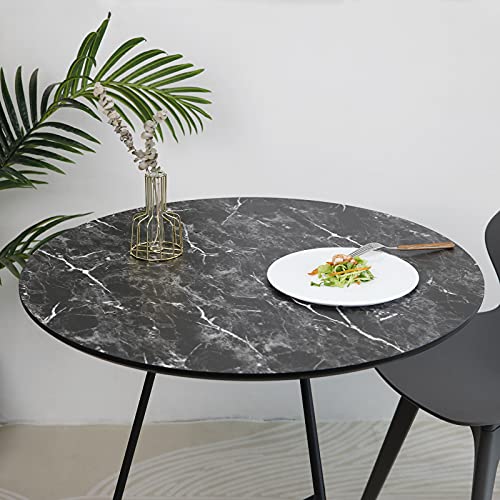 Abyssaly Black Marble Contact Paper Granite Peel and Stick Wallpaper for Countertop Self-Adhesive Waterproof Thicken Wallpaper Kitchen Bathroom and Furniture 11.8" X 78.7" - Image 5