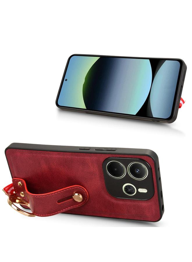 S-TOP Case For Redmi Note 14 4G 163.25mm Wristband Leather Back Phone Case - Image 3