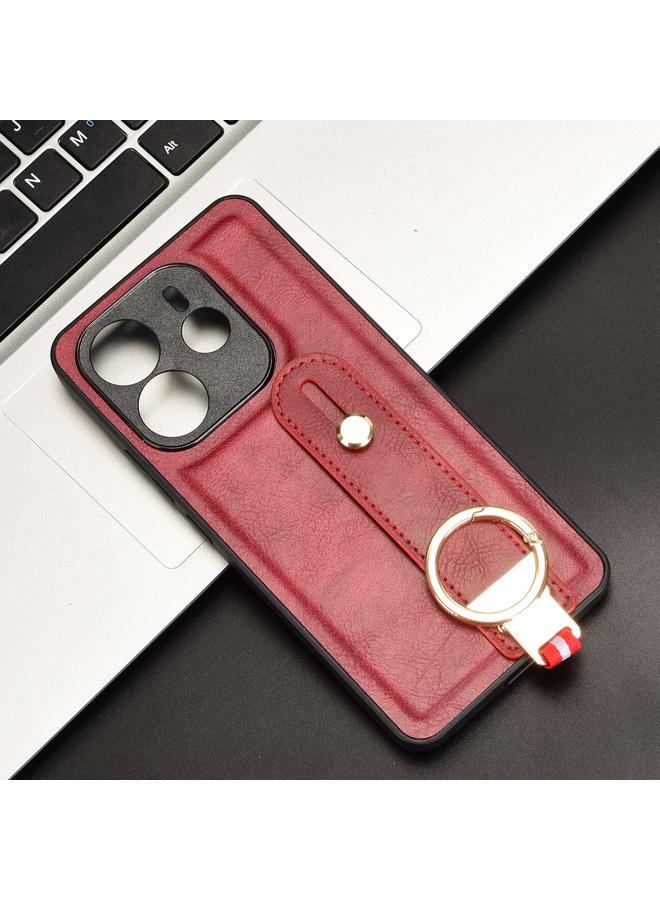 S-TOP Case For Redmi Note 14 4G 163.25mm Wristband Leather Back Phone Case - Image 4