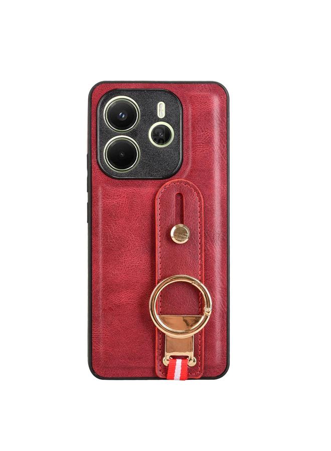 S-TOP Case For Redmi Note 14 4G 163.25mm Wristband Leather Back Phone Case - Image 2