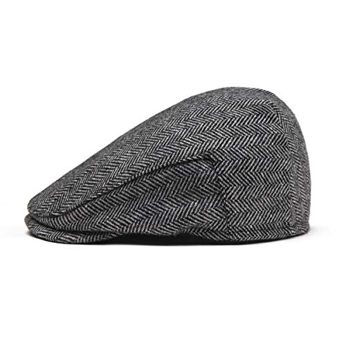 JANGOUL Kids Wool Tweed Newsboy Flat Cap Herringbone Boy Infant Toddler Child Youth Beret Hat (2-3T, Style1) - Image 3