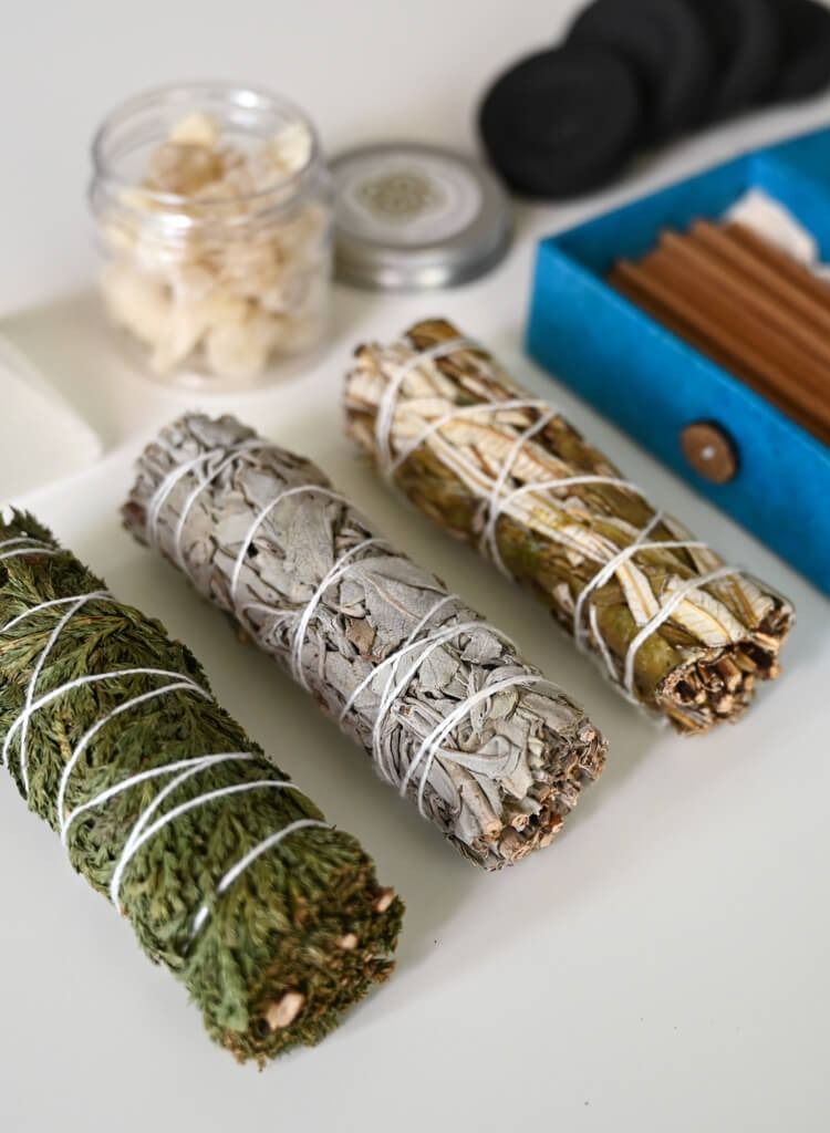MAISON ETHERIQUE Home Blessing Kit: White Sage, Cedar, Yerba Santa, Frankincense, Sandalwood Incense, Selenite Crystal - Purify and Harmonize Your Space - Image 4