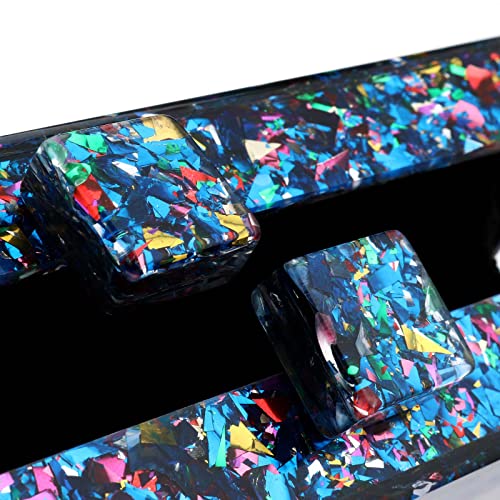 Gets Acrylic Purses and Handbags for Women Multicolor Perspex Box Clutch Purses for Women Wedding Evening Crossbody Handbag (Mixed Blue) - Image 4