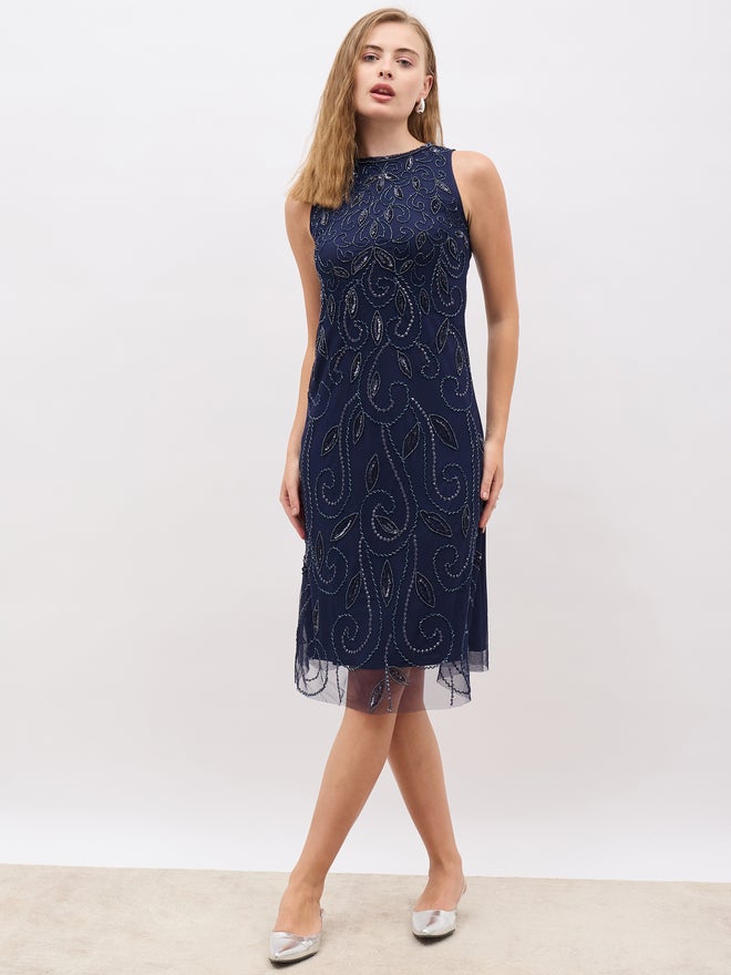 Styli Beaded Sleeveless Dress - Image 2