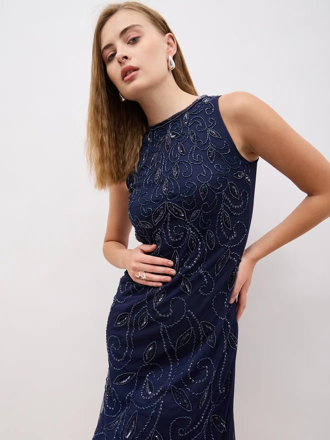 Styli Beaded Sleeveless Dress