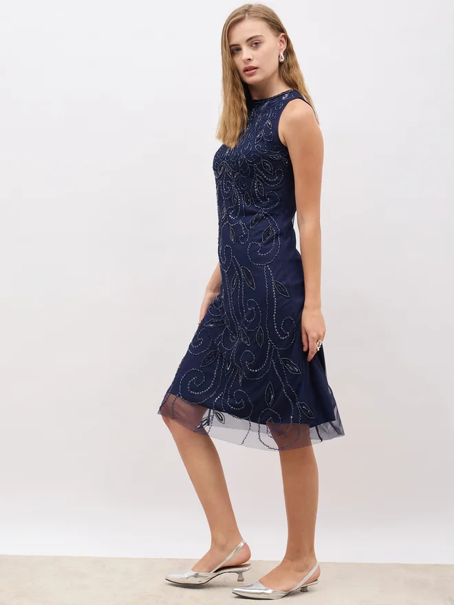 Styli Beaded Sleeveless Dress