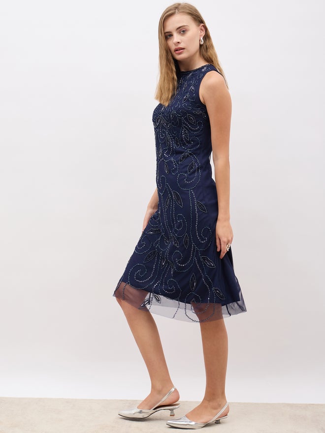 Styli Beaded Sleeveless Dress - Image 3