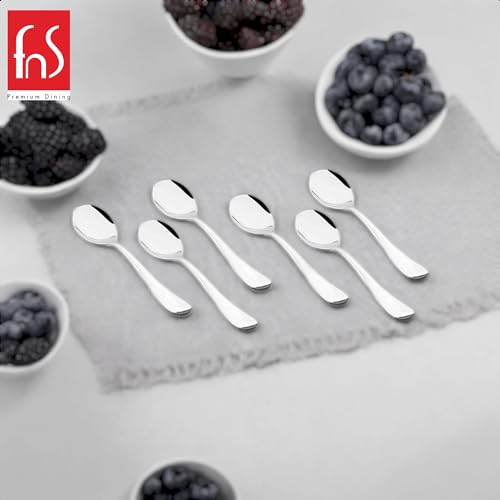 FnS Victoria Food Grade Safe Stainless Steel Round Handle Dinner Spoon -Set of 6 Spoons for Home, Dining and Kitchen - Image 4
