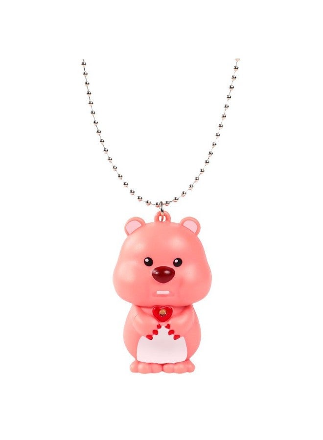 Little Beaver Ruby Vocal Luminous Necklace Pendant Keychain Pendant Toy Valentine's Day Gift TikTok Red-Color:Little Beaver Ruby  - Image 4