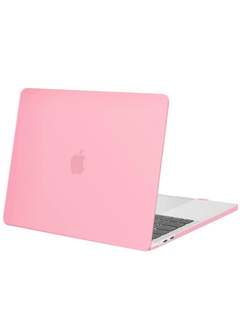 MacBook Air 13.6 inch Case 2022 2023 Release A2681 M2 Chip with Retina Display & Touch ID Protective Plastic Hard Shell Case Cover Pink