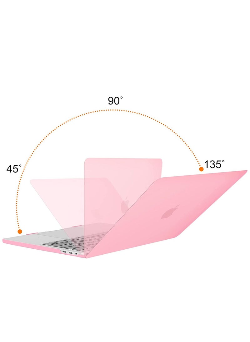 Generic - MacBook Air 13.6 inch Case 2022 2023 Release A2681 M2 Chip with Retina Display & Touch ID Protective Plastic Hard Shell Case Cover Pink - Image 1