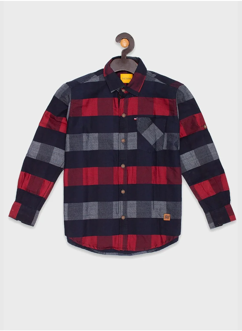 Instafab Checked Regular Fit Shirt