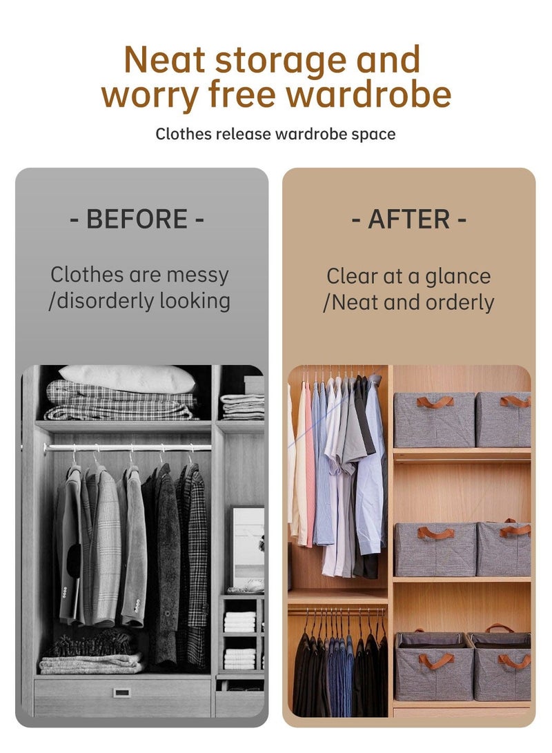 HOMESTAR 6-Piece Foldable Organizer,Large Capacity Clothes Organization With Reinforced Handle - Image 5