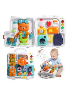 UKR UKR 30 Activities Interactive Toy Busy Book Montessori Learning Educational Developmental Busy Board Toy for Toddlers Lights Sound Motor Skills  - Image 1