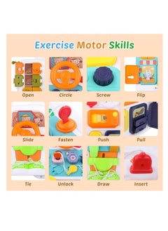 UKR UKR 30 Activities Interactive Toy Busy Book Montessori Learning Educational Developmental Busy Board Toy for Toddlers Lights Sound Motor Skills  - Image 5