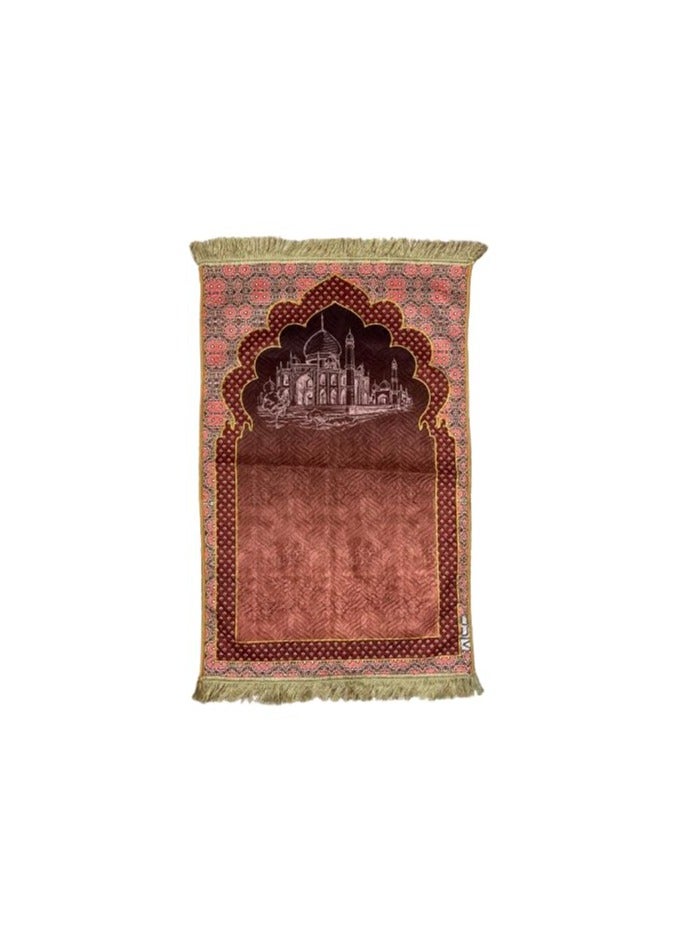 سجادة صلاة مخملية بريميوم من ديزاك 48 × 30 بوصة ناعمة مطبوعة بنعومة جاناماز - Image 3