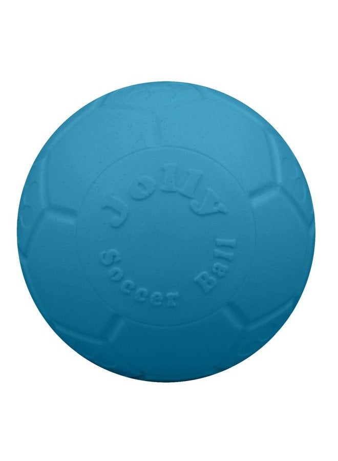 Jolly Pets كرة قدم متوسطة عائمة وقابلة للتBounce للكلاب، بقطر 6 بوصات، أزرق محيطي - Image 1