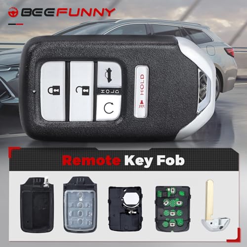 Beefunny Replacement Remote Keyless Entry Key Fob for Honda Accord 2018 2019 2020 2021 Insight 2019 2020 2021 FCC ID:CWTWB1G0090 PN: 72147-TVA-A21 72147-TVA-A01 5Buttons 433.92MHz FSK 4A Chip - Image 3