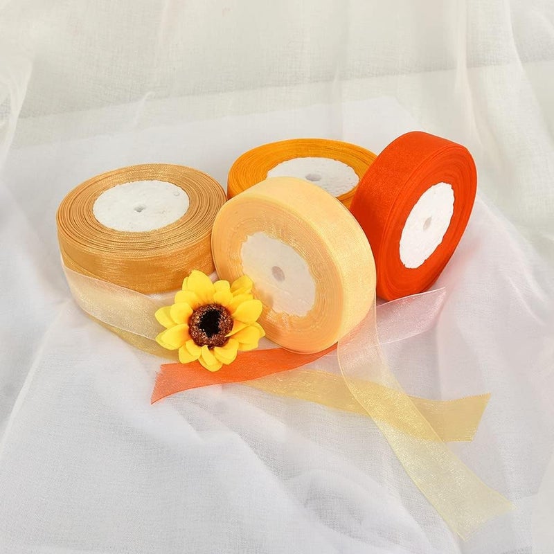 IMPRINT Sheer Chiffon Organza Ribbon, 6 Rolls of Different, 1" Width, 35 Metres/Roll - Image 5