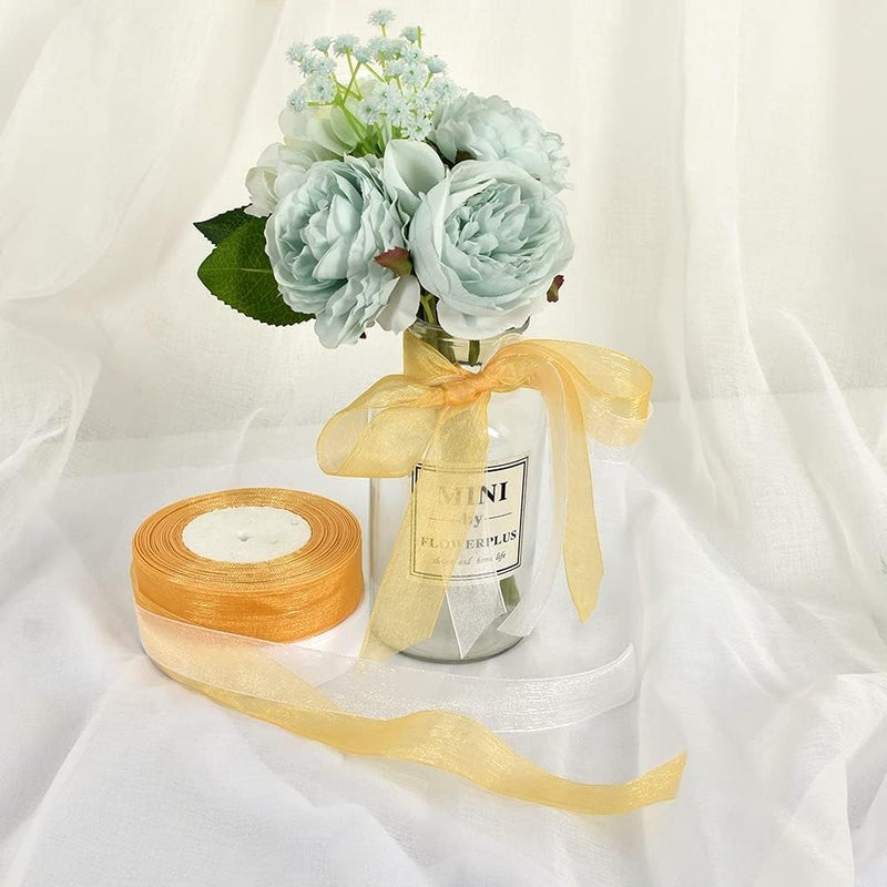 IMPRINT Sheer Chiffon Organza Ribbon, 6 Rolls of Different, 1" Width, 35 Metres/Roll - Image 3