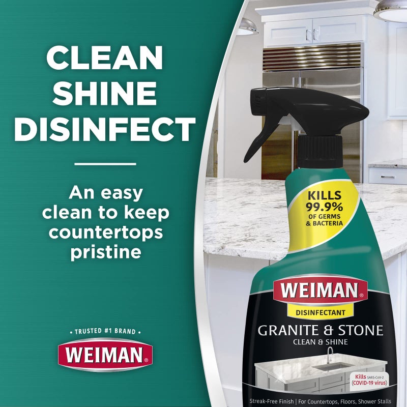 Weiman Disinfectant Granite Daily Clean & Shine, 24 Fl Oz (Pack of 1) - Image 2