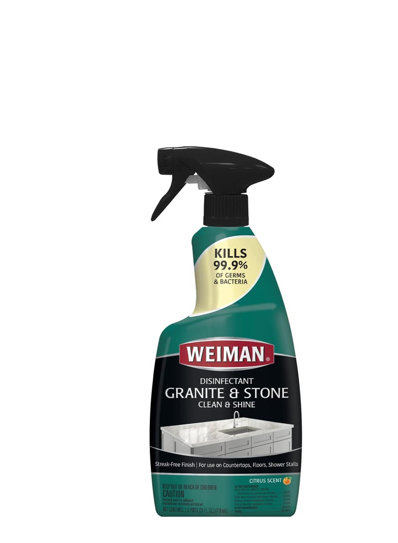 Weiman Disinfectant Granite Daily Clean & Shine, 24 Fl Oz (Pack of 1) - Image 1