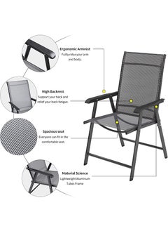 Glaceon Glaceon Zero Gravity Chair Patio Folding Lawn Lounge Chairs Outdoor Lounge Gravity Chair Camp Reclining Lounge Chair with Pillows for Poolside Backyard and Beach  - Image 3