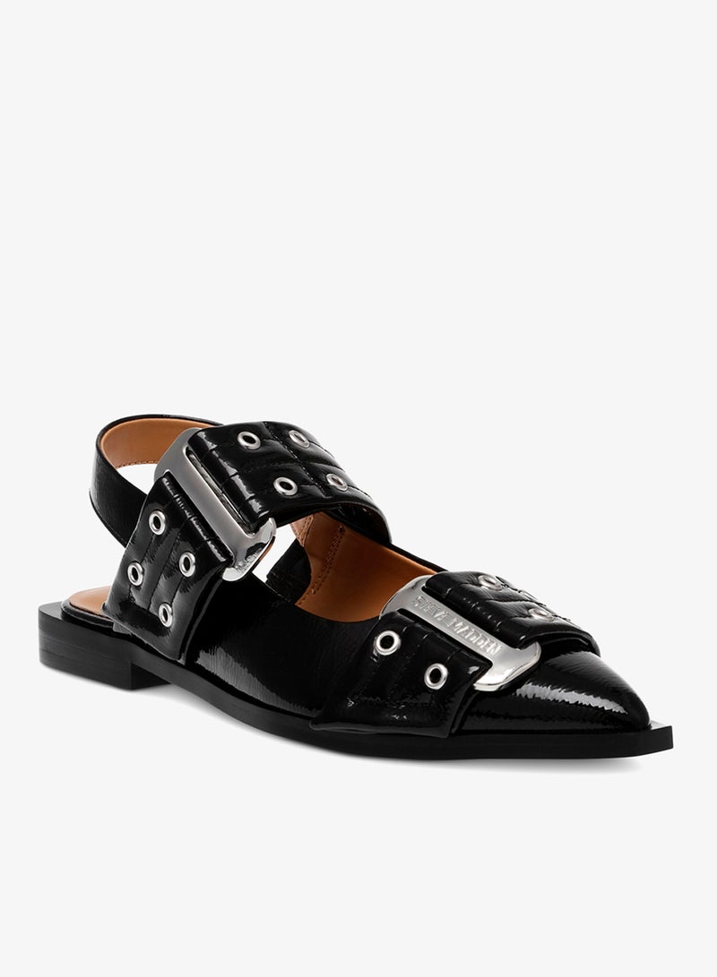 STEVE MADDEN GRAND AVE Eyelet Detail Singback Flats - Image 3
