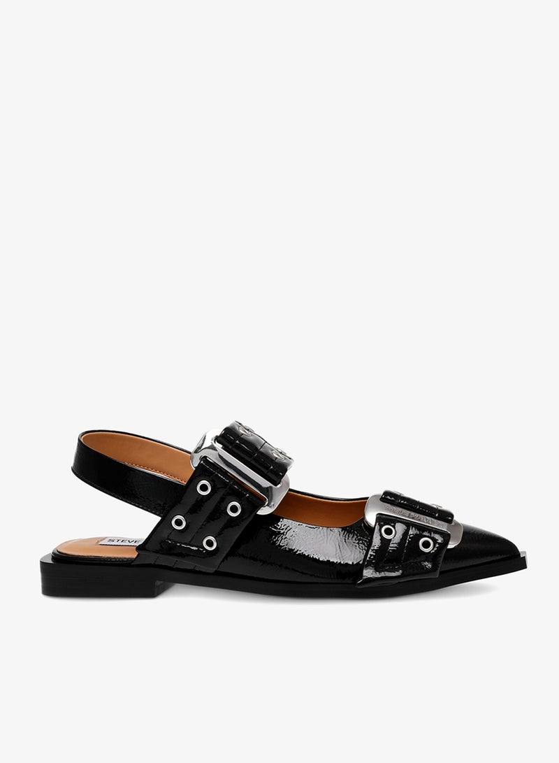 STEVE MADDEN GRAND AVE Eyelet Detail Singback Flats - Image 1