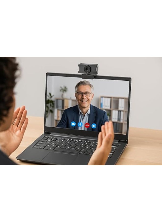 1080P HD Webcam – USB Camera with Built-in Microphone, Manual Focus, 30fps for PC & Laptop - Image 3
