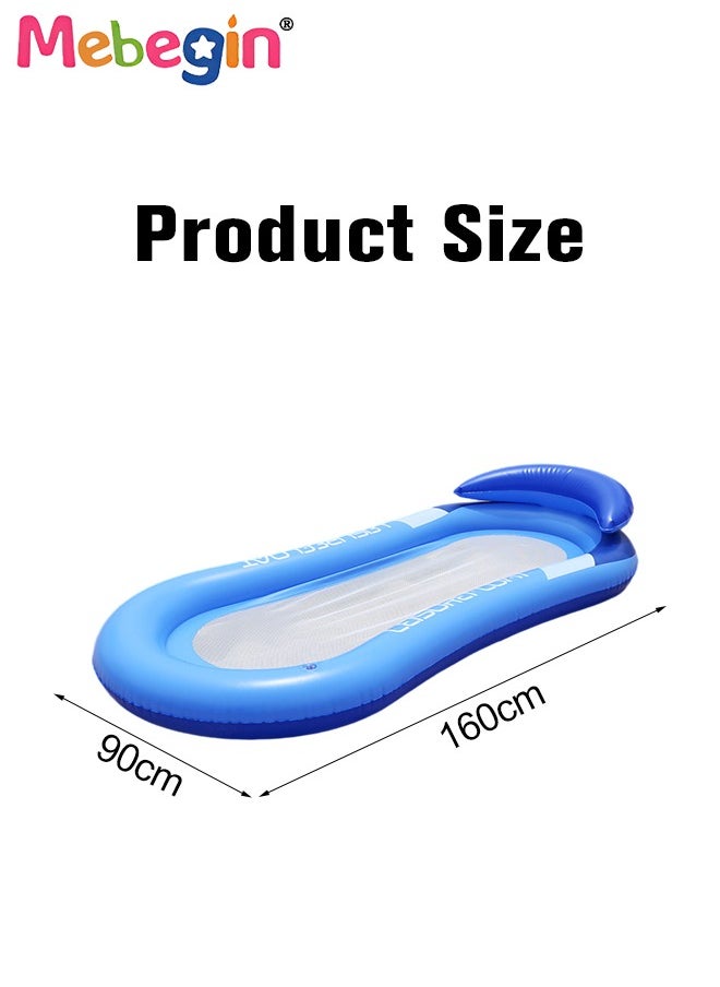 Giant Inflatable Pool Float 160*90cm, Inflatable Pool Floats, Inflatable Raft for Summer, Giant Pool Lounger, Pool Accessories, Lake Floats Pool Toys, Summer Fun for Pool, Lake, Beach Party Blue  - Image 3